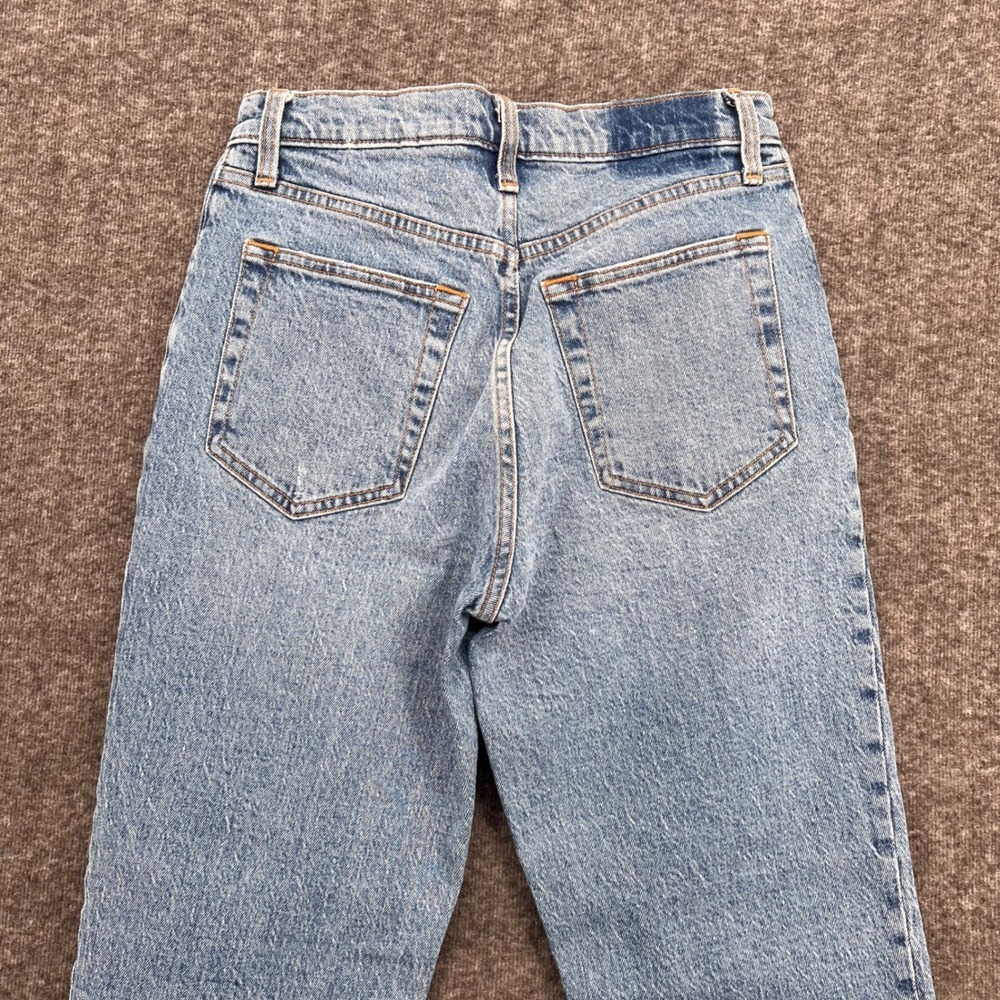 Abercrombie & Fitch The 90s Straight Crop Ultra High Rise Light Wash Jeans 27 4S - Picture 7 of 13